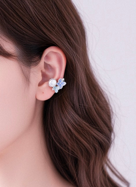 Hydrangea Pearl Ear Cuff - LLUNAA