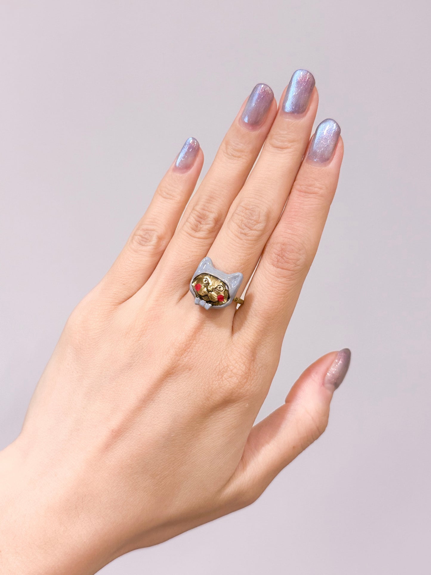 Meow with Head Scarf Ring - LLUNAA