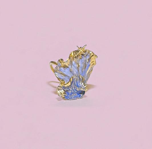 Pansy Petals Pearl Ear Cuff - LLUNAA