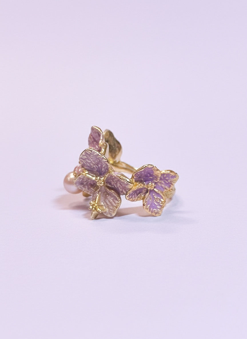 Hydrangea Pearl Ear Cuff