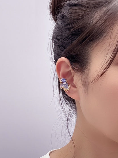 Pansy Petals Pearl Ear Cuff - LLUNAA