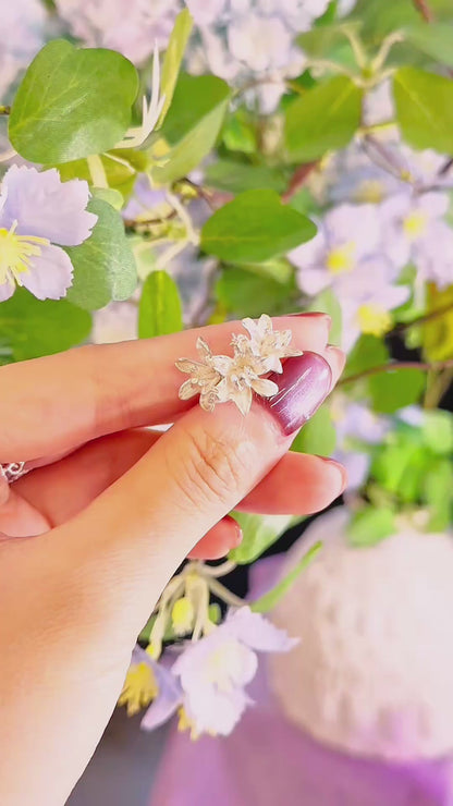 Spider Lily Flower Ear Cuff